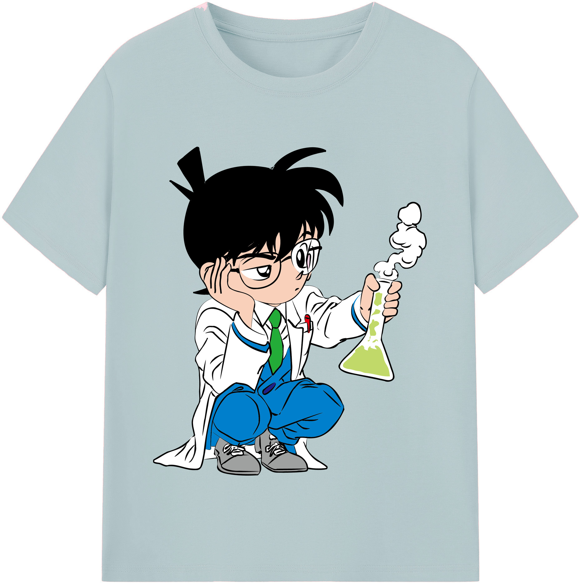 （画像用） 名探偵コナン 江戸川 コナン Detective Conan Conan Edogawa 綿100％半袖Tシャツ（フロントプリント）